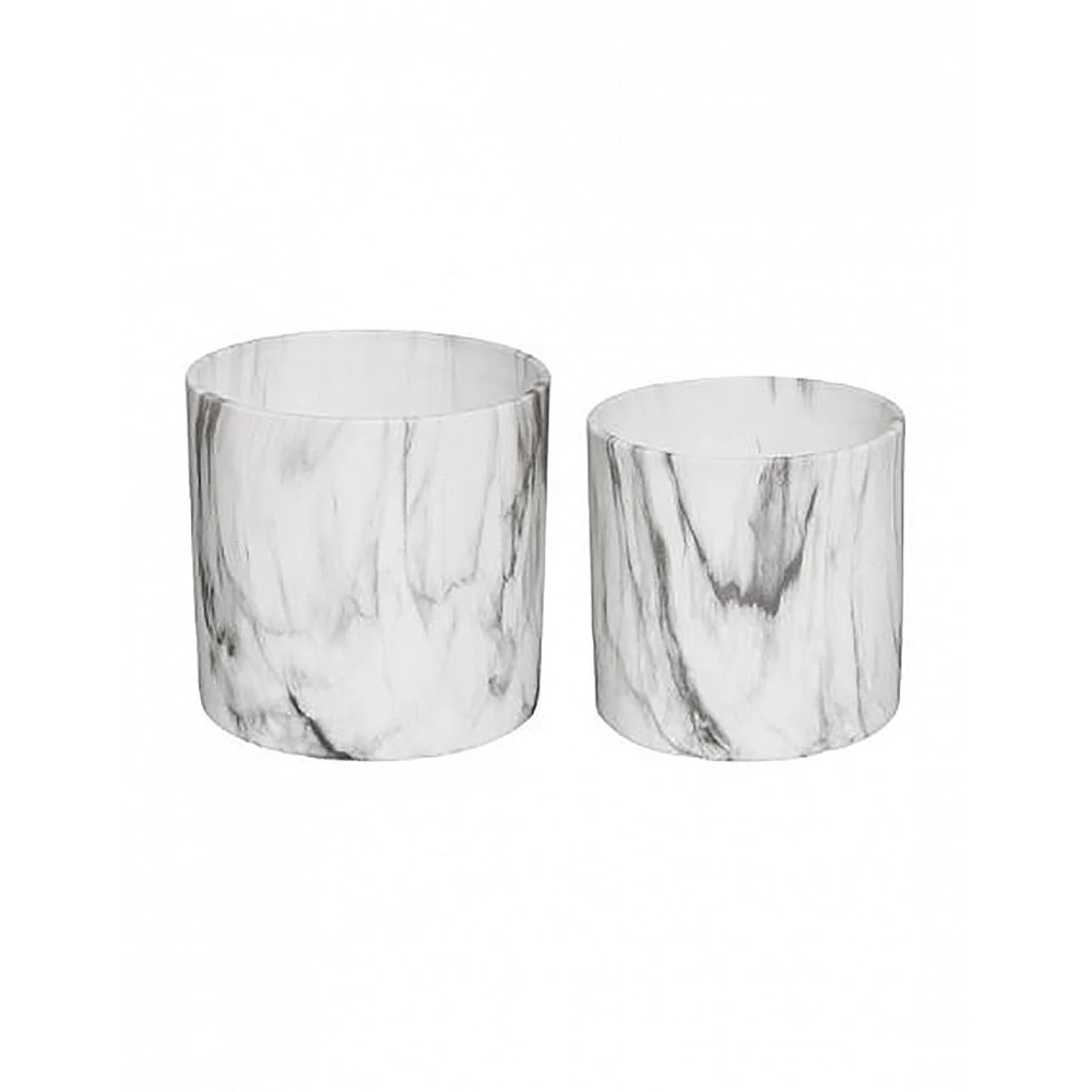 Κασπώ κεραμικό λευκό marble σ/2 ( 11,6x11,6+14,4x13,4)