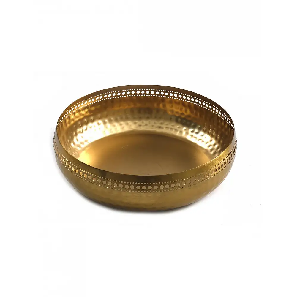 Μπωλ μεταλλικό χρυσό σφυρίλατο 35x27