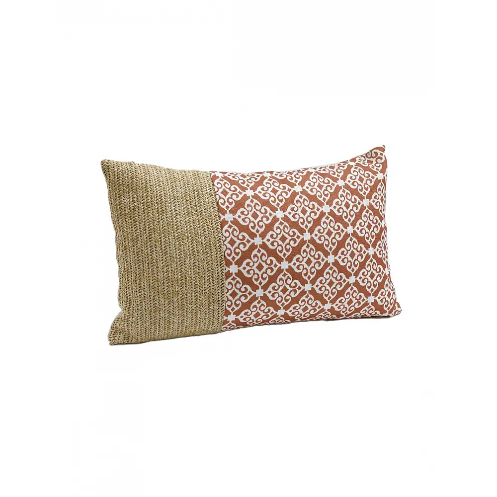 Μαξιλάρι μπορντώ χρ. με λινάτσα 30x50