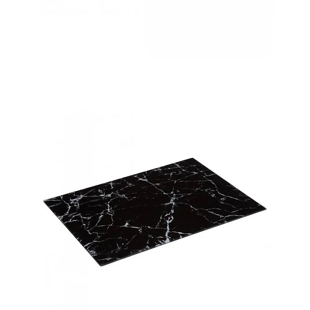 Βάση κοπής γυάλινο marble μαύρη 30x40