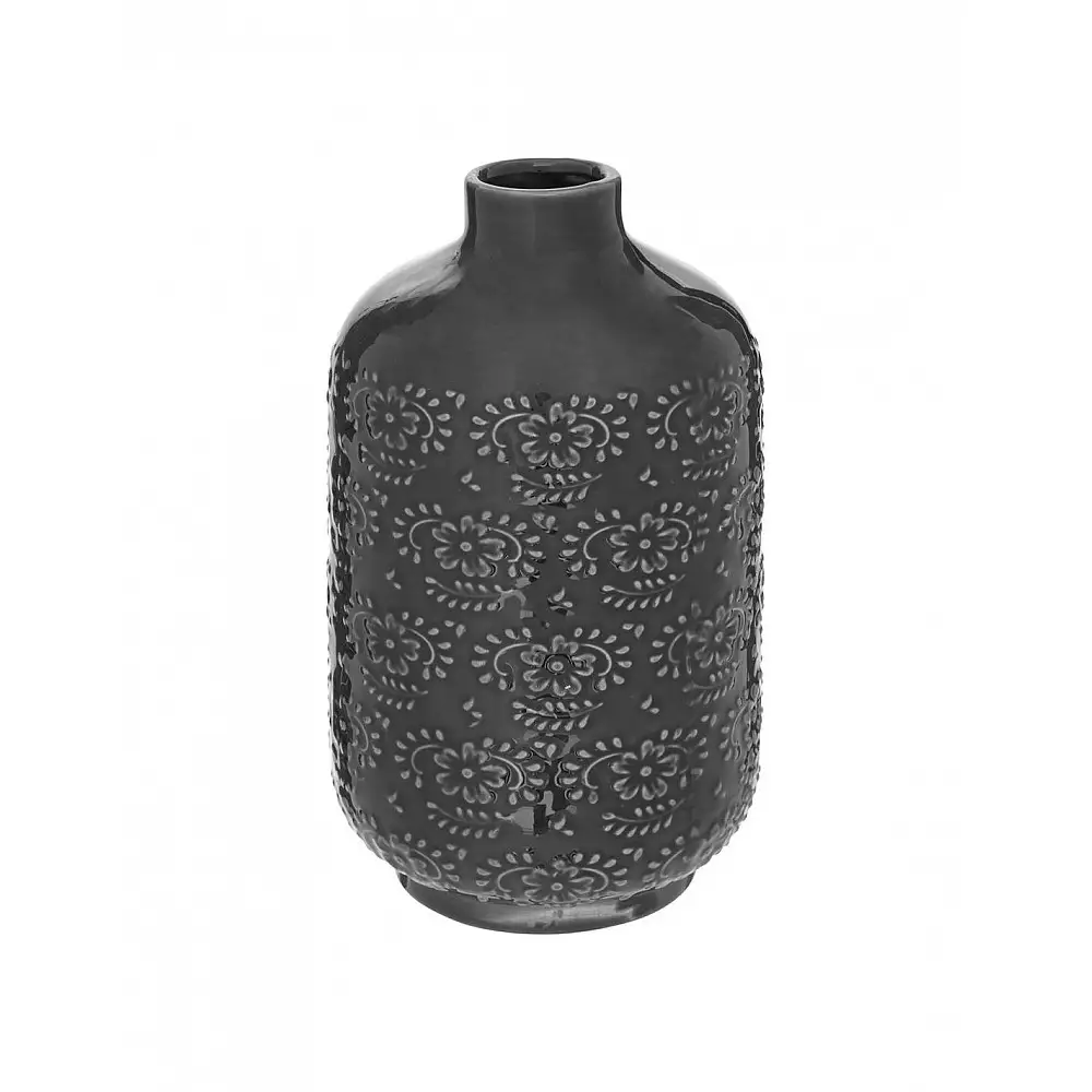 Βάζο κεραμικό γκρι Lum 12x21,5