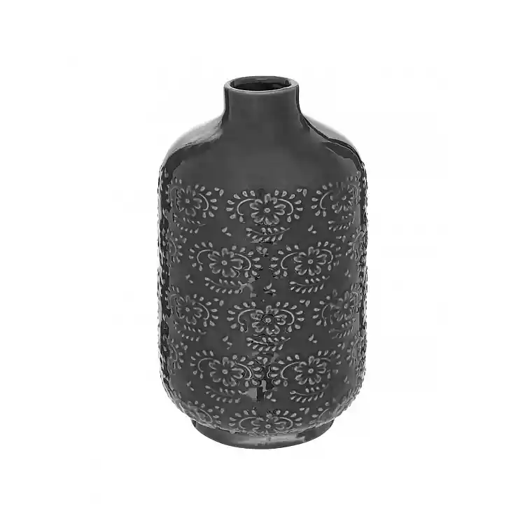 Βάζο κεραμικό γκρι Lum 12x21,5