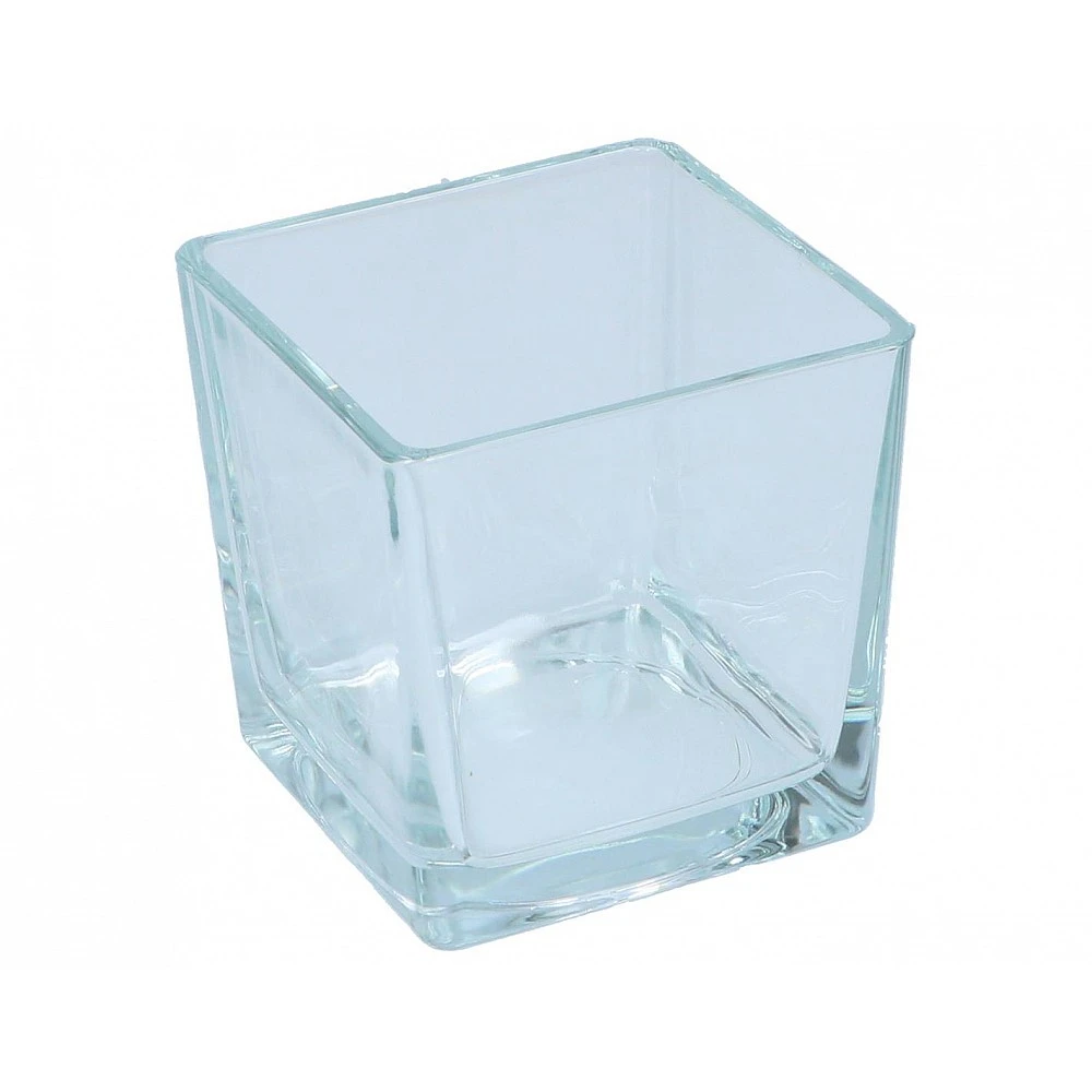 Βάζο / κηροπήγιο γυάλινο 12x12x12