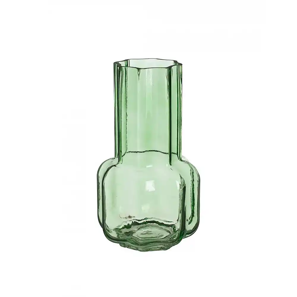 Βάζο γυάλινο πράσινο. Φ14,5Η25cm