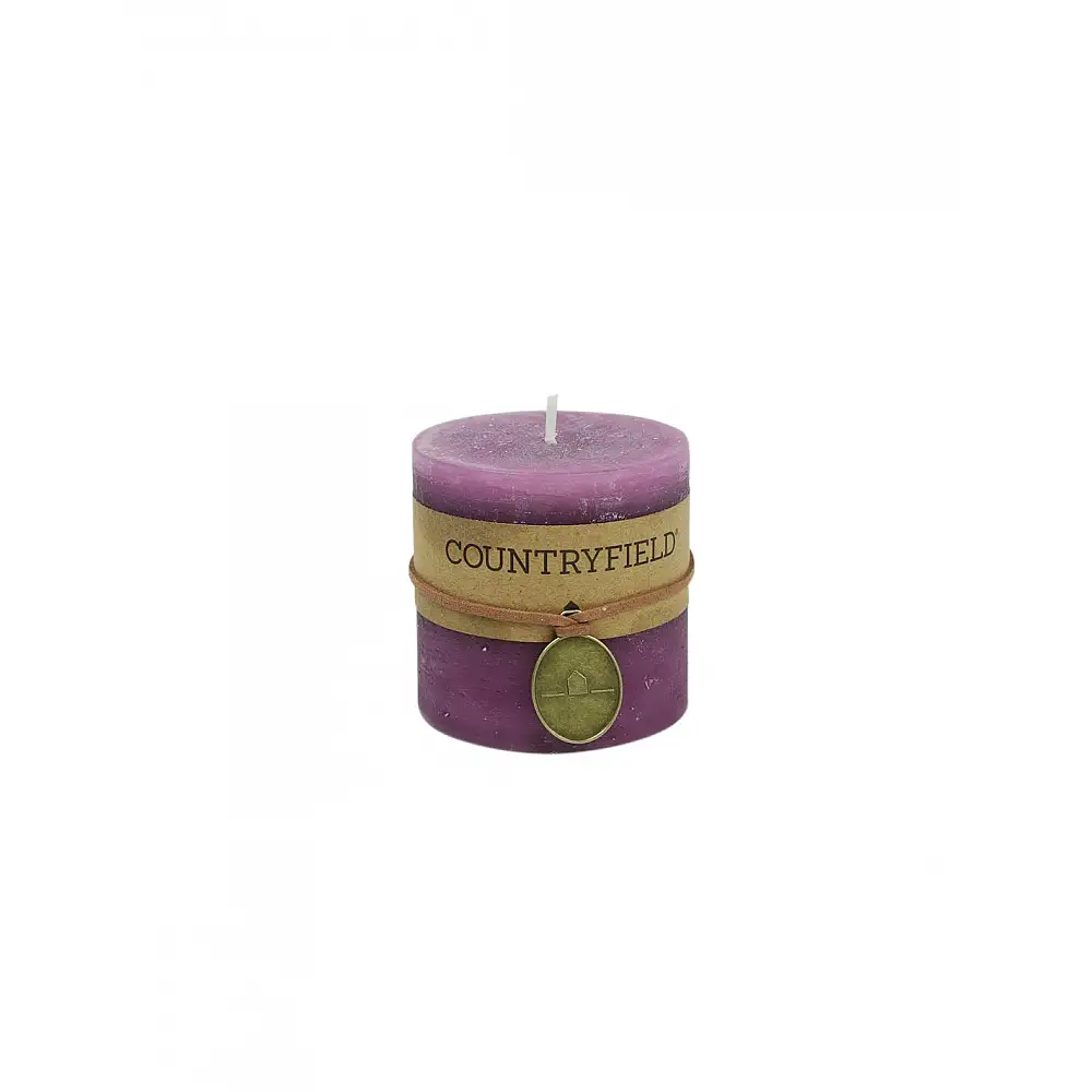 Κερί κορμός rustic μωβ 7x7 (32Η)