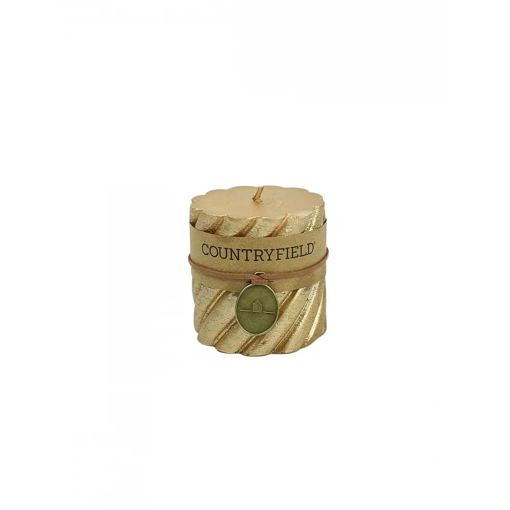 Κερί κορμός μεταλλικό χρυσό 7x7 (32Η)