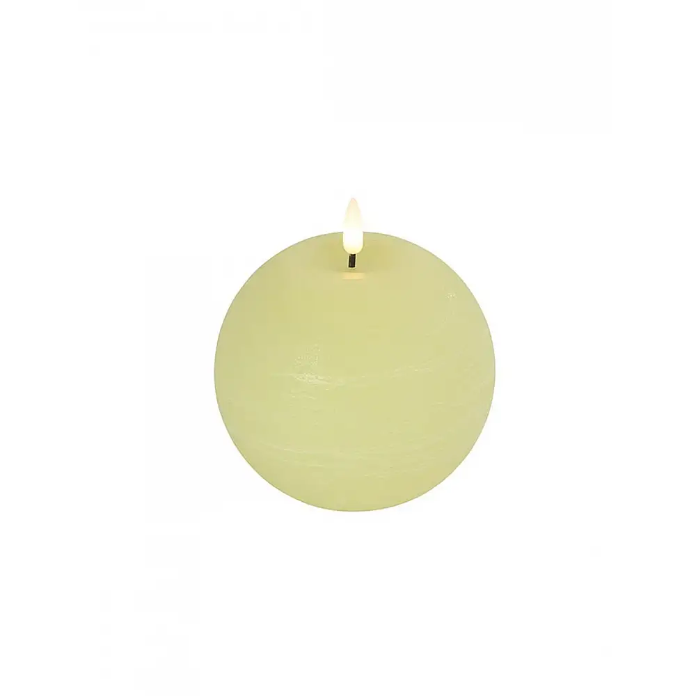 Κερί μπάλα led κρεμ 12x12x12,5cm