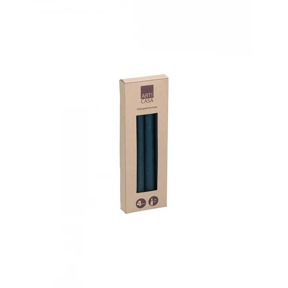 Κεριά κηροπηγίου μπλε σκούρο 4τμχ 8,8x2,3x25,5cm