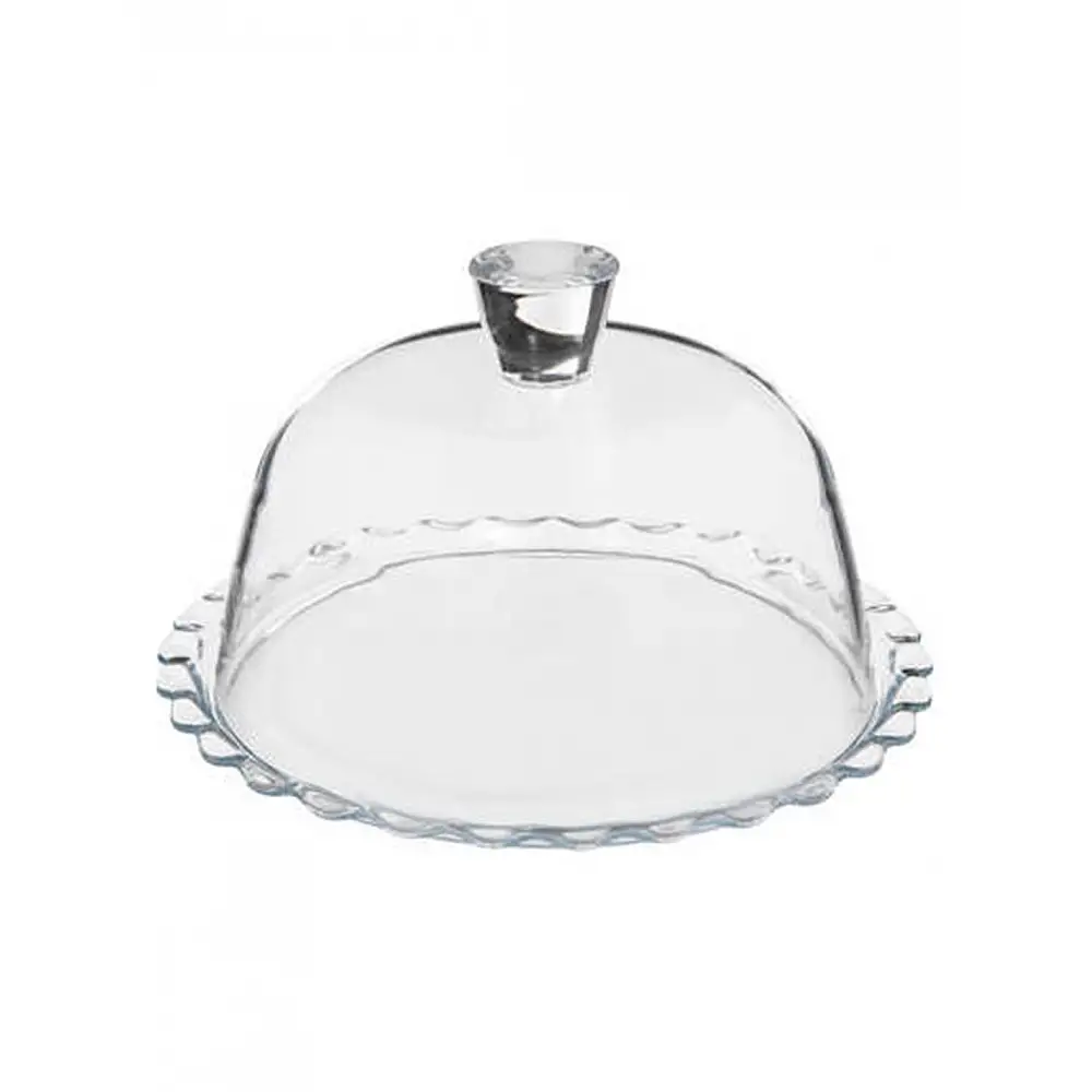 Πιατέλα γυάλινο με καπάκι Φ 26εκ.