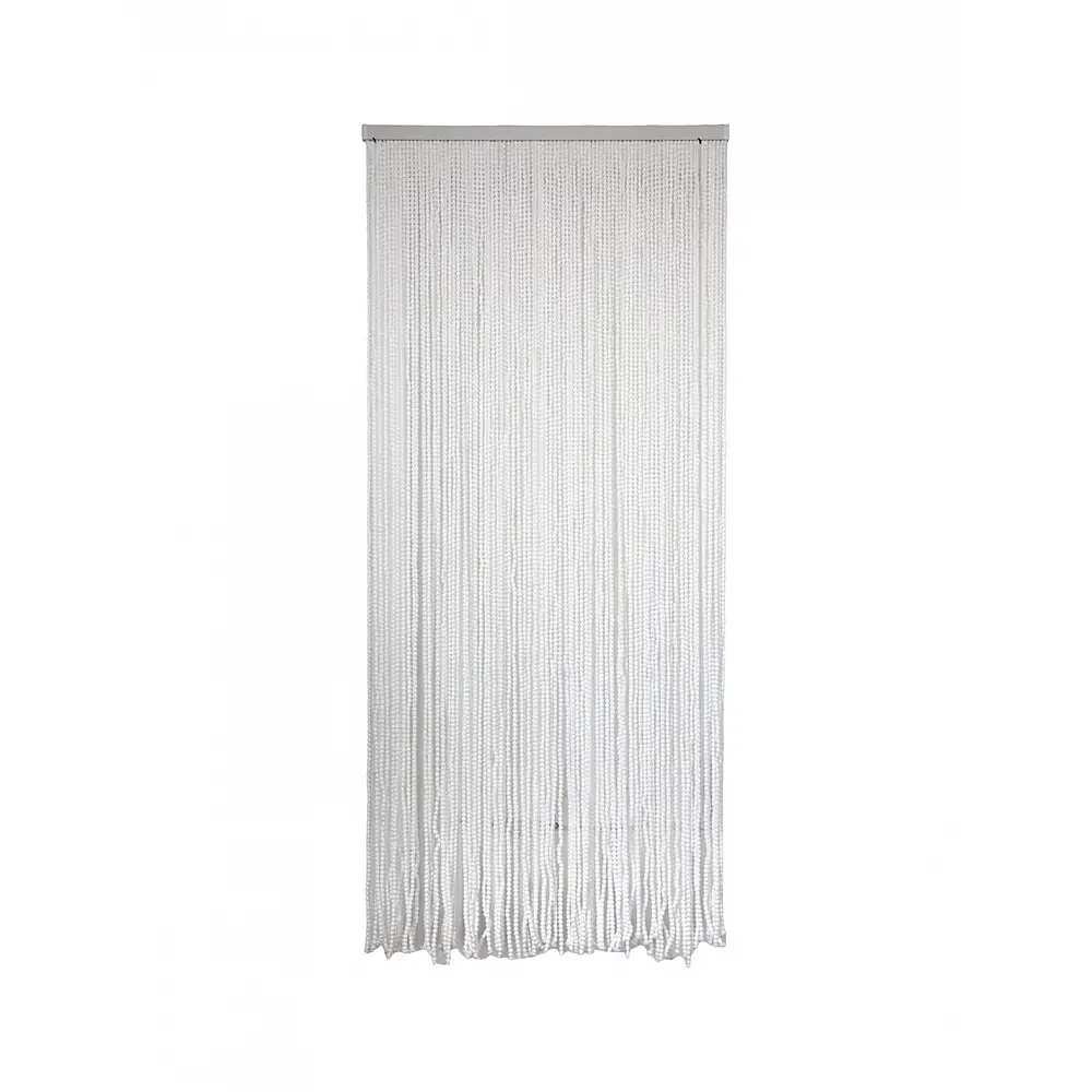 Κουρτίνα pompon κρόσι λευκή 90x200cm