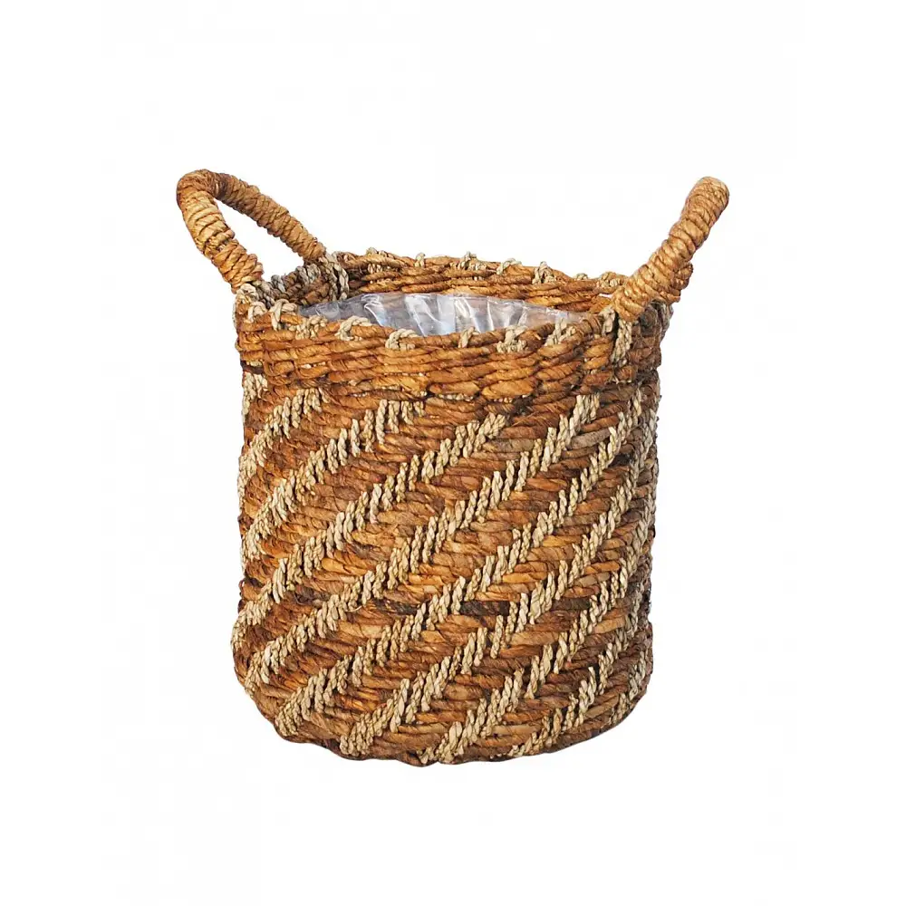 Καλάθι ABACA φυσικό με νάυλον  38x38