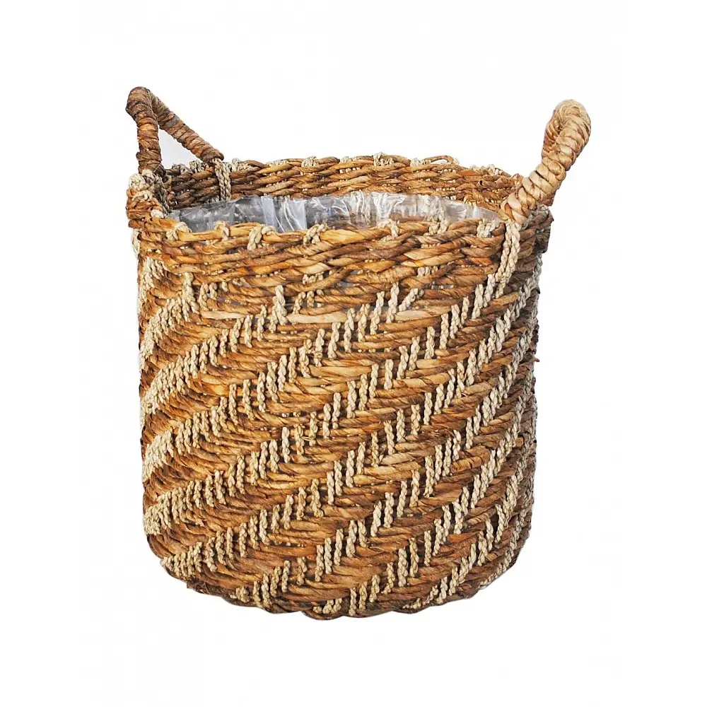Καλάθι ABACA φυσικό με νάυλον 45x43