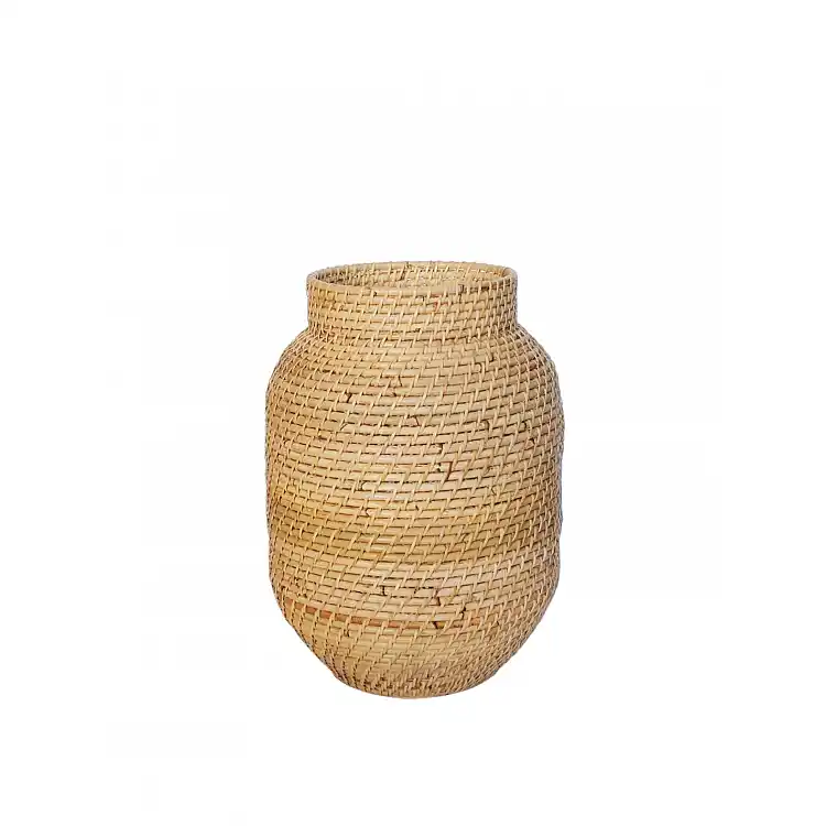 Βάζο LOMBOK rattan με ναυλον 33x42