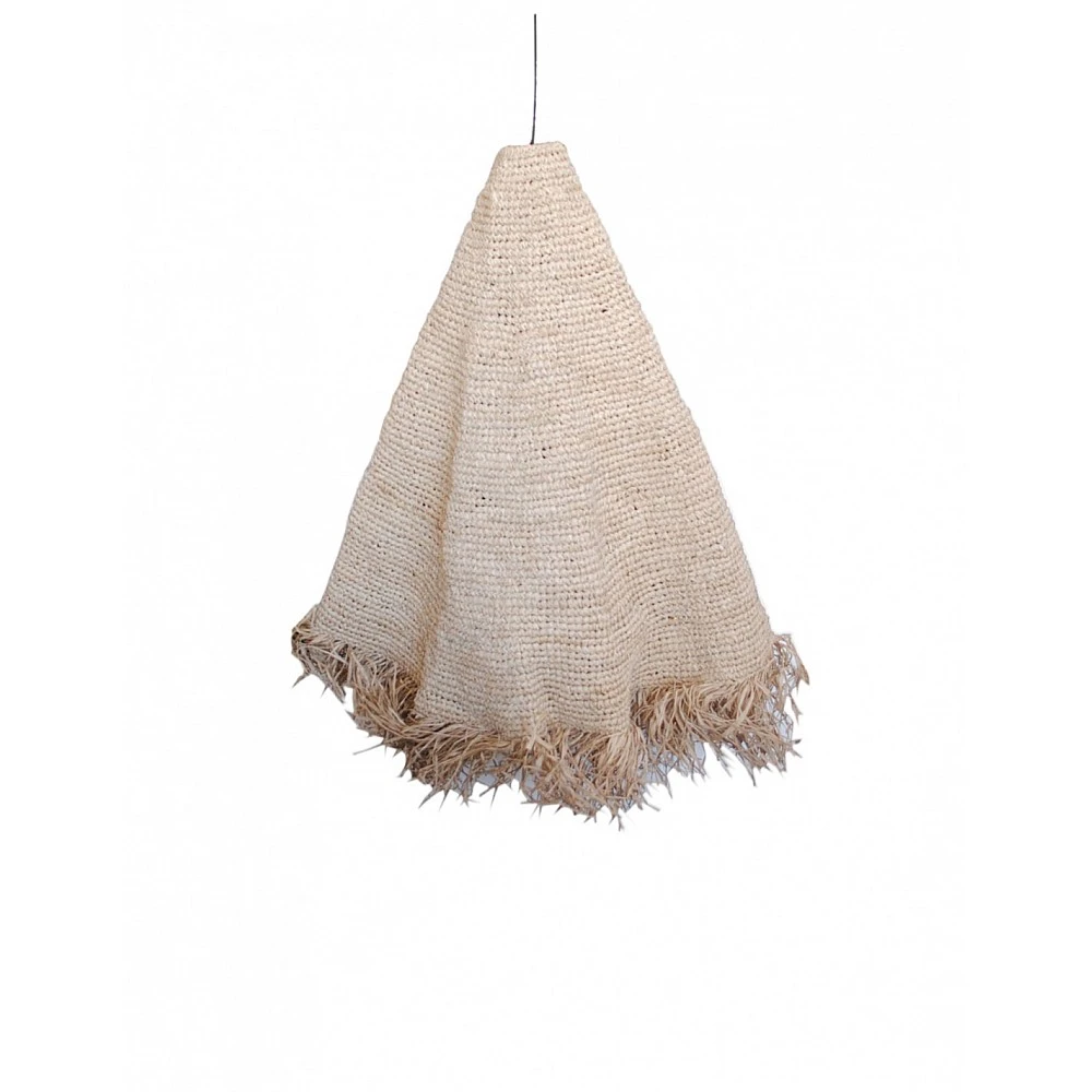 Φωτιστικό οροφής AFRICA corn husk με κρόσια raffia 30x90