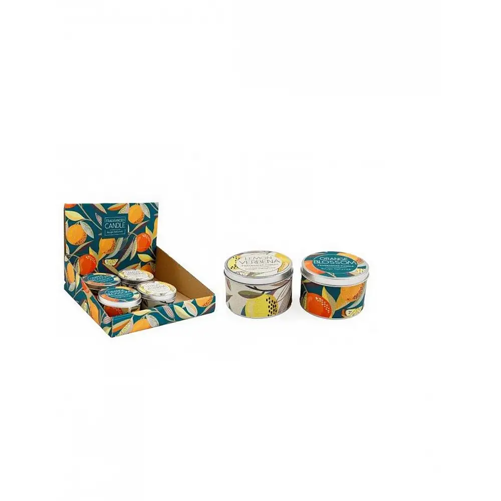 Κουτί μεταλλικό με αρ. κερί citrus 7,5x5
