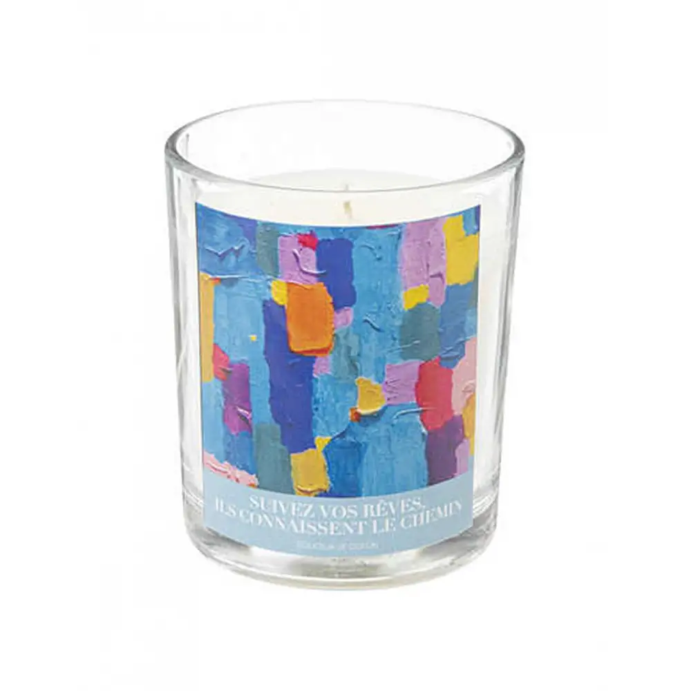 Ποτήρι γυάλινο με αρωματικό κερί cotton 200gr/ 8,8x11 cm