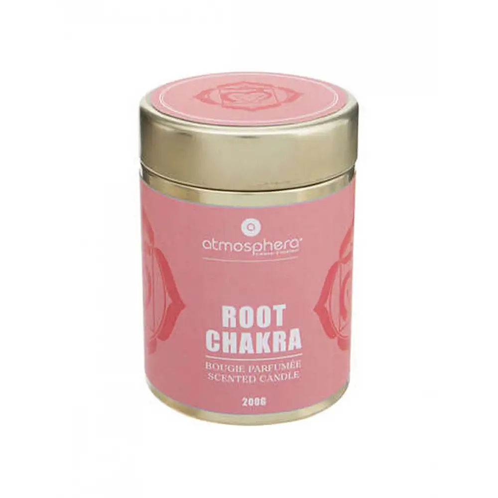 Ποτήρι με καπάκι μεταλλικό με αρωματικό κερί red chakra 200gr /7,5x10,6 cm