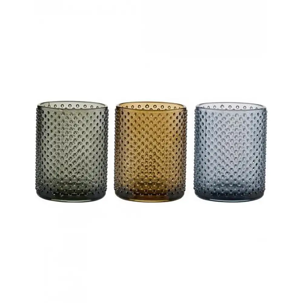 Ποτήρι μπάνιου γυάλινο dots  7,5x10, 3χρ