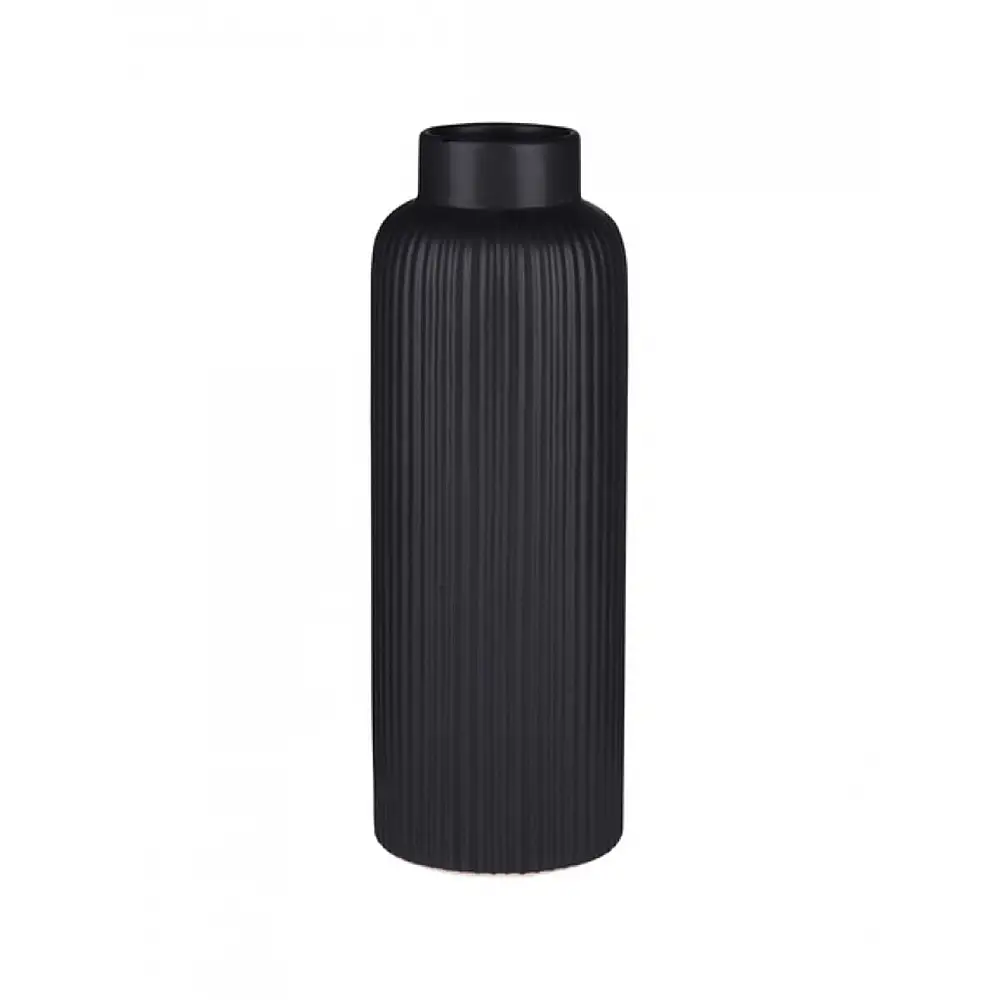 Βάζο κεραμικό μαύρο 10x28,5