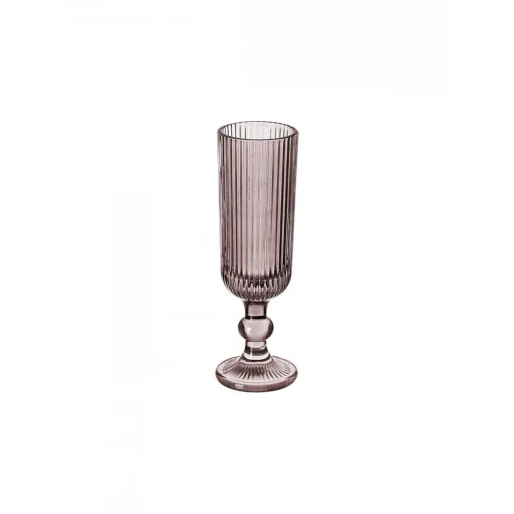 Ποτήρι σαμπάνιας ριγωτό ροζ 160ml/6x18,4cm