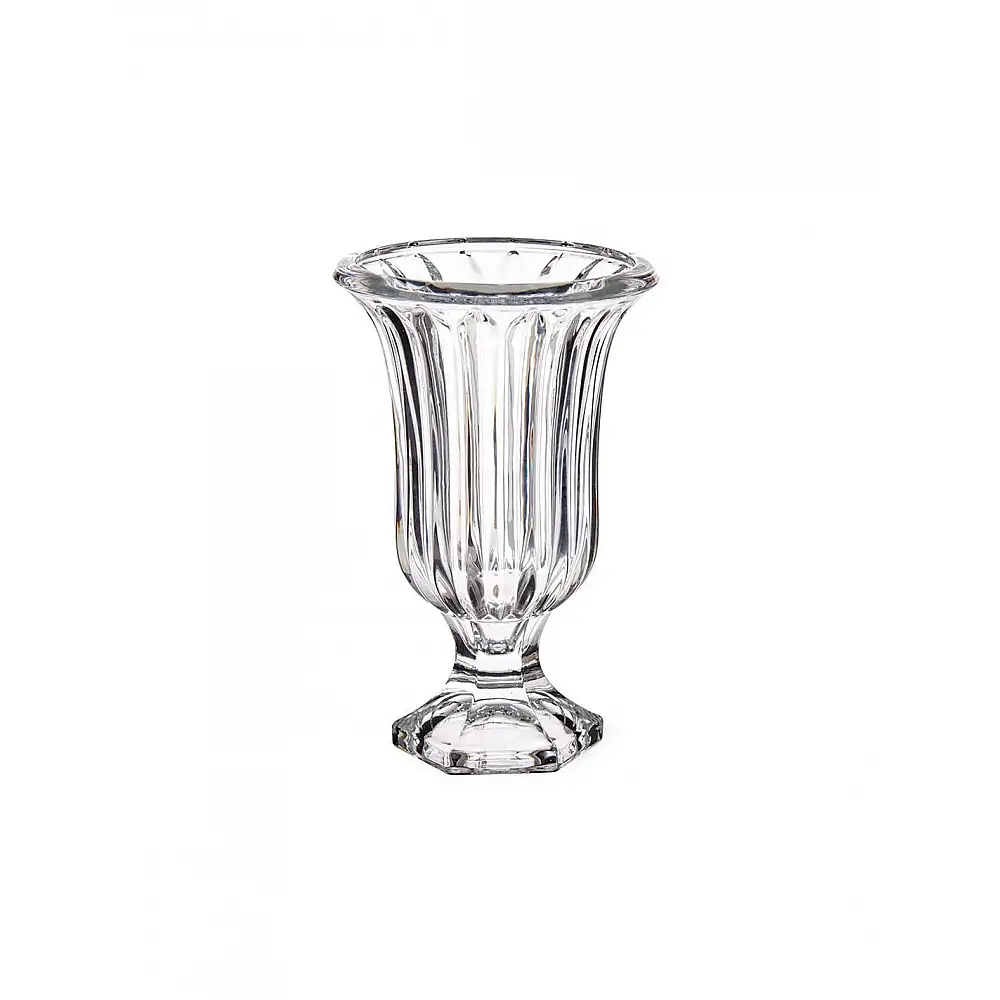 Βάζο γυάλινο με πόδι LINES 15x24cm
