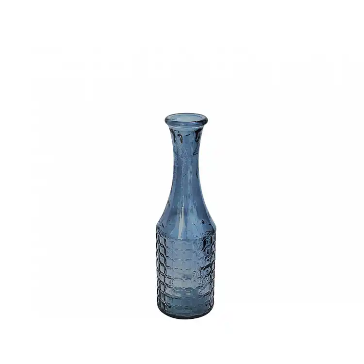 Βάζο γυάλινο recycled μπλε Η40cm