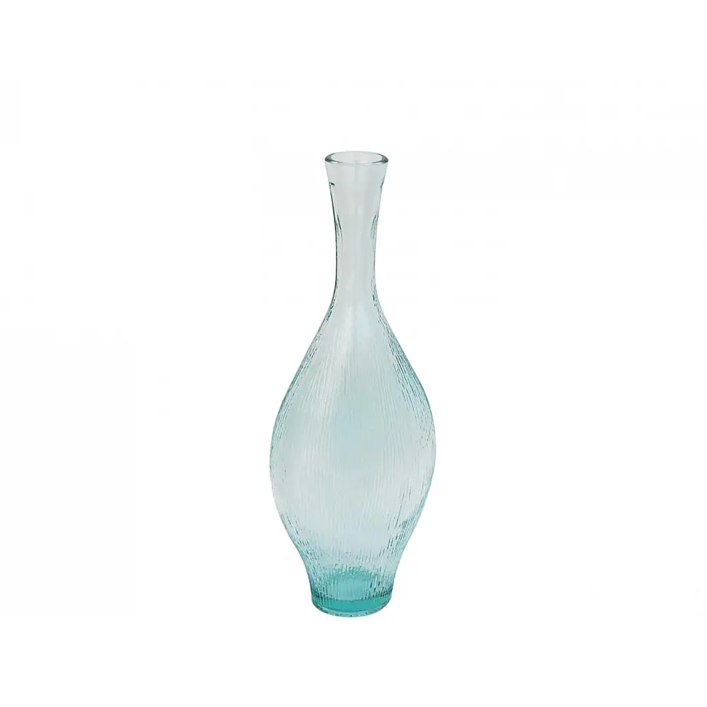 Βάζο γυάλινο recycled διάφανο Η40cm