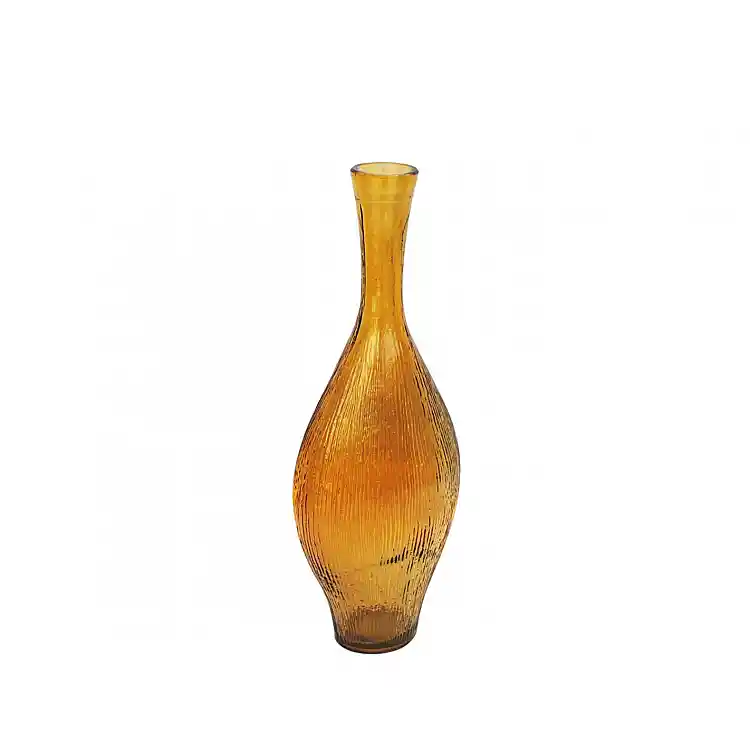 Βάζο γυάλινο recycled μελί Η40cm