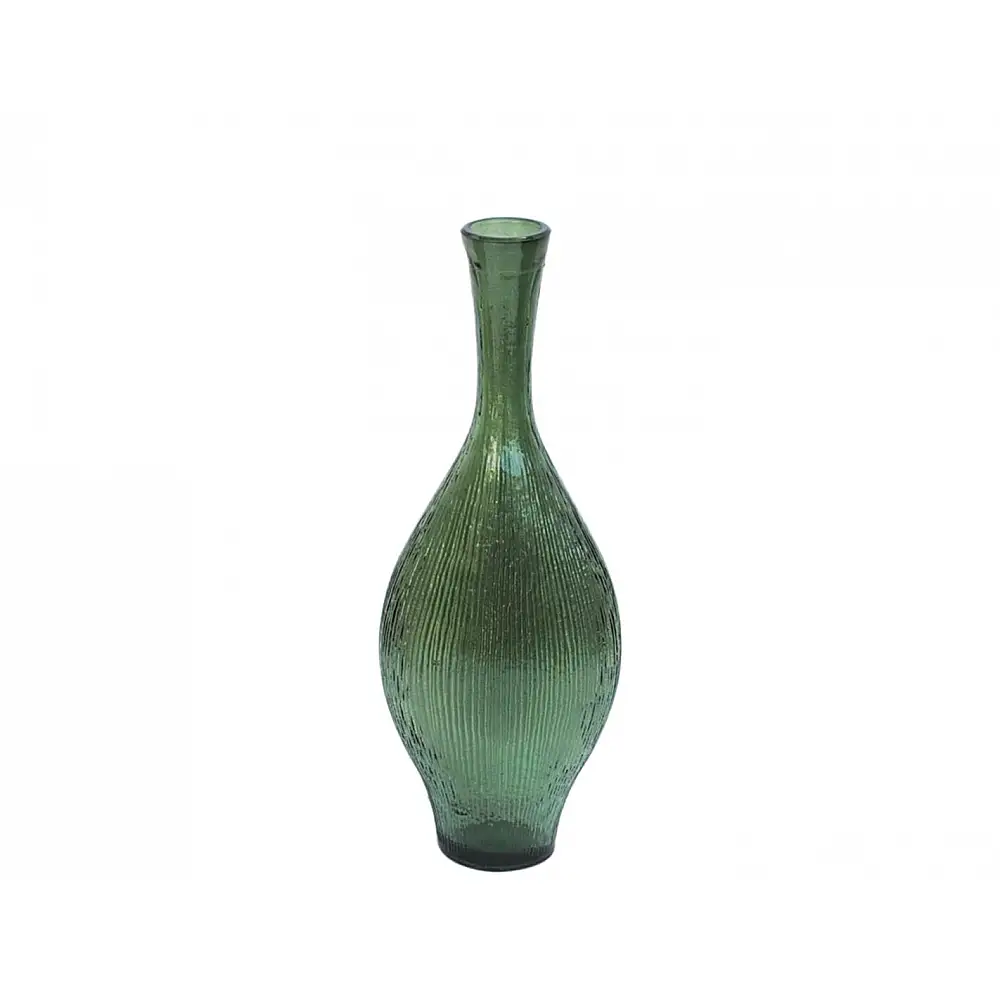 Βάζο γυάλινο recycled πράσινο Η40cm