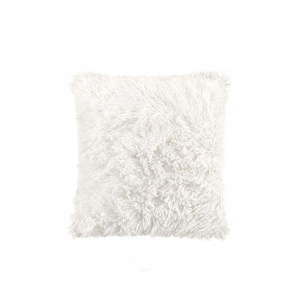 Μαξιλάρι λευκή γούνα 40x40cm