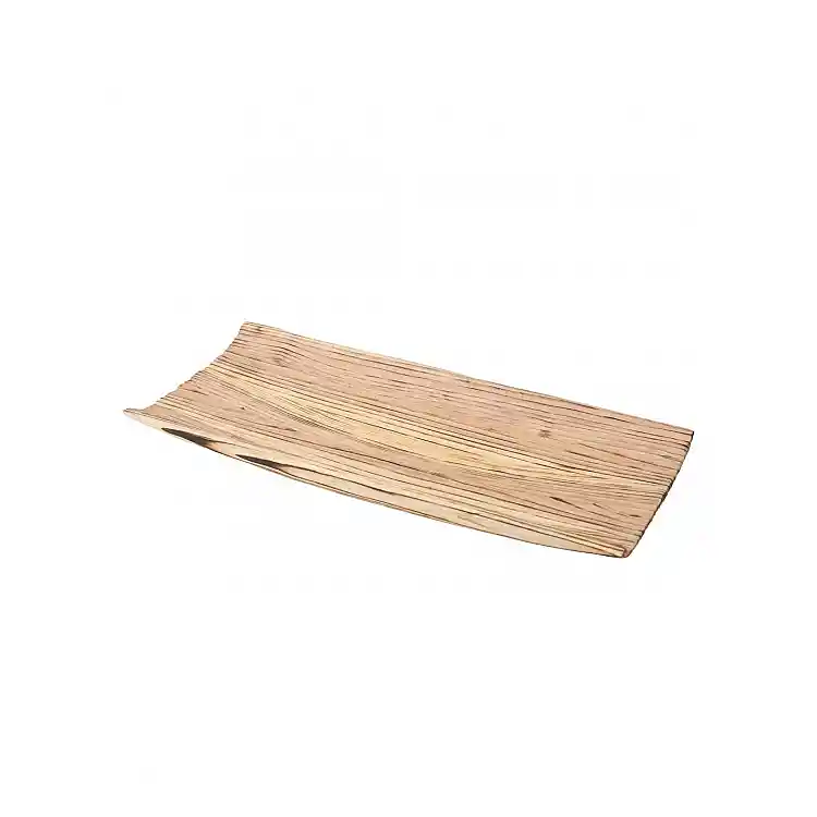 Πιατέλα σερβιρίσματος paulownia  burned φυσικό 45x20x5cm