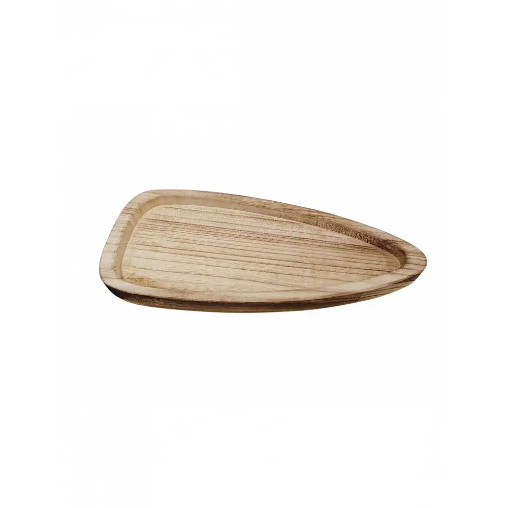 Πιατέλα σερβιρίσματος Paulownia τριγωνική 53x24x3cm
