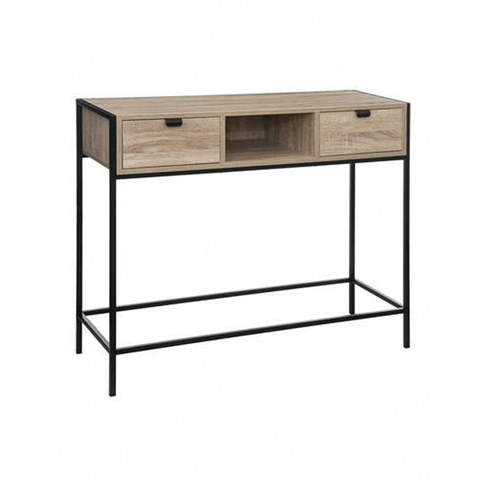 Κονσόλα ALIAJ φυσικό χρώμα/μεταλλικά πόδια 100x35x80cm