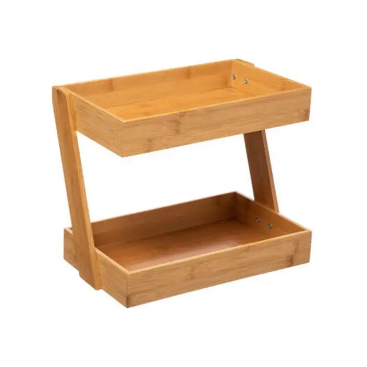 Ράφι οργάνωσης 2όροφο bamboo 31,5x22,5x26cm