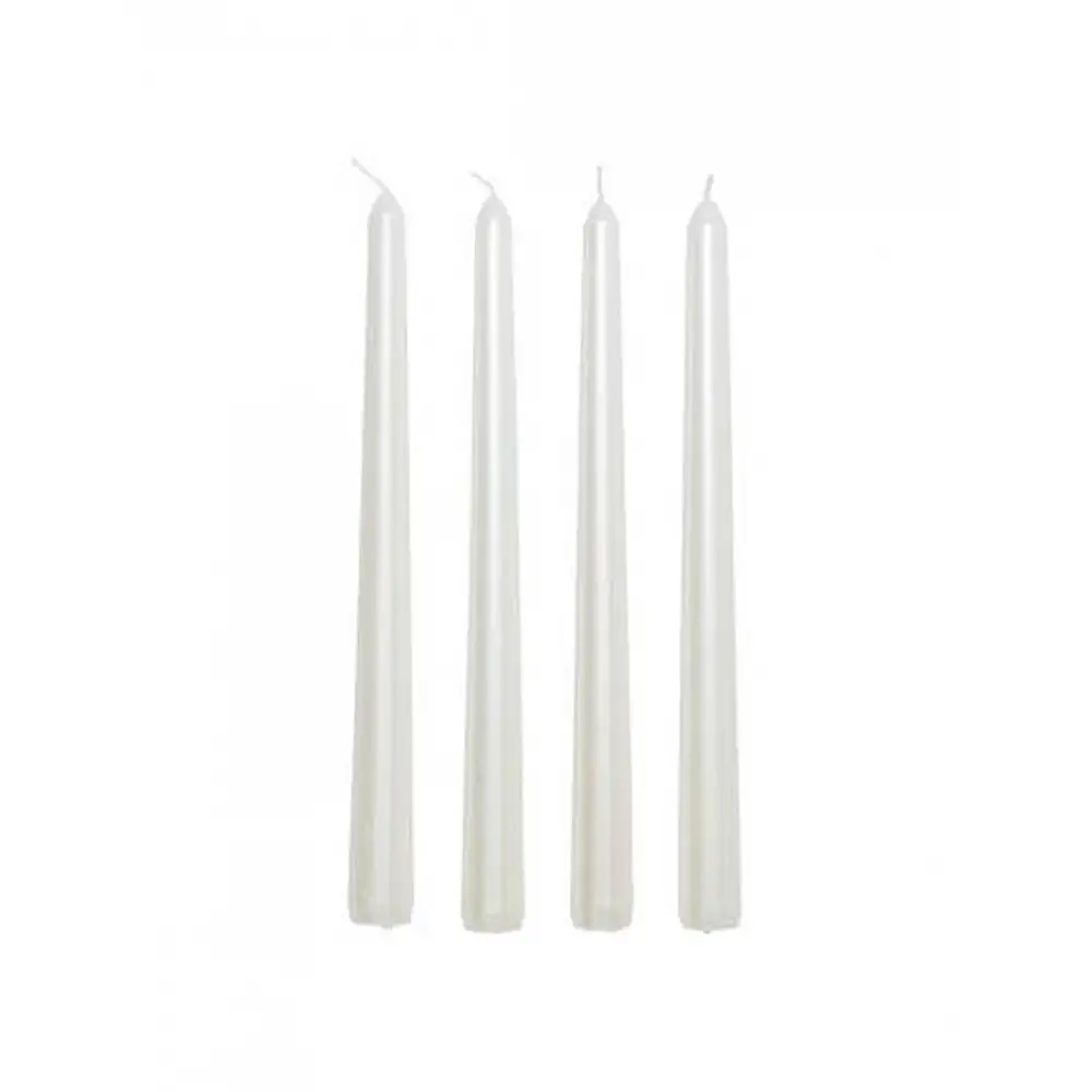 Κερί κηροπηγίου λευκό σετ4τμχ Η25cm