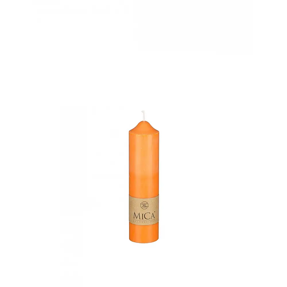 Κερί κορμός πορτοκαλίαλί Φ5Η20cm