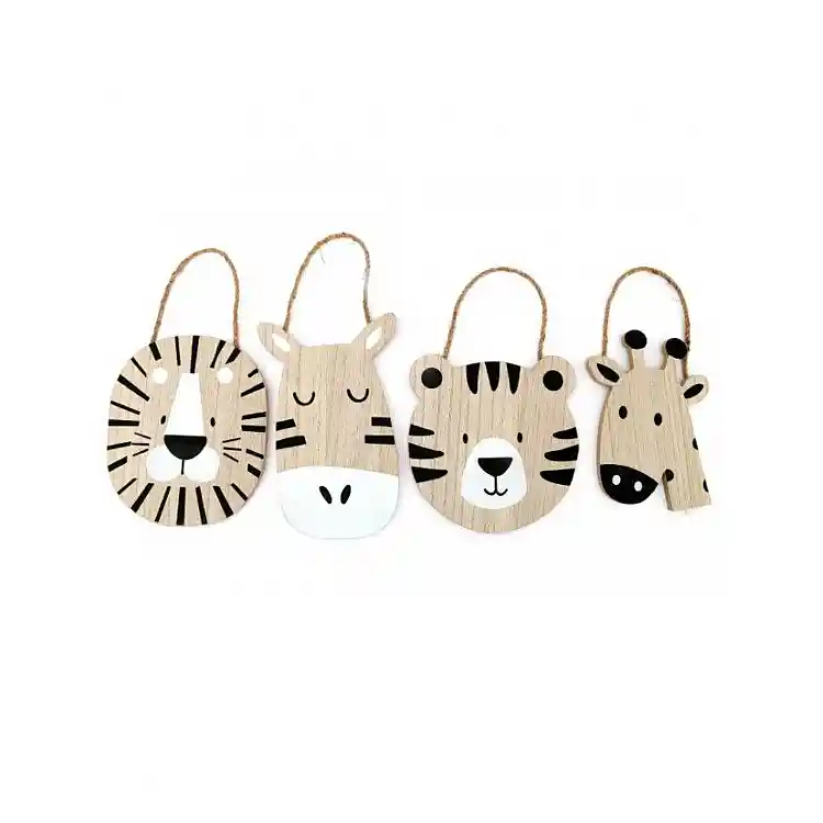 Πινακάκι ξύλινο  JUNGLE ANIMAL  15x25cm