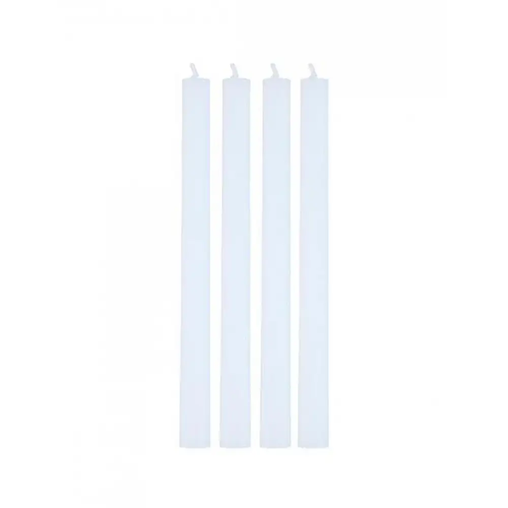 Κεριά κηροπηγίου λευκά 4τμχ 8,8x2,3x25,5cm