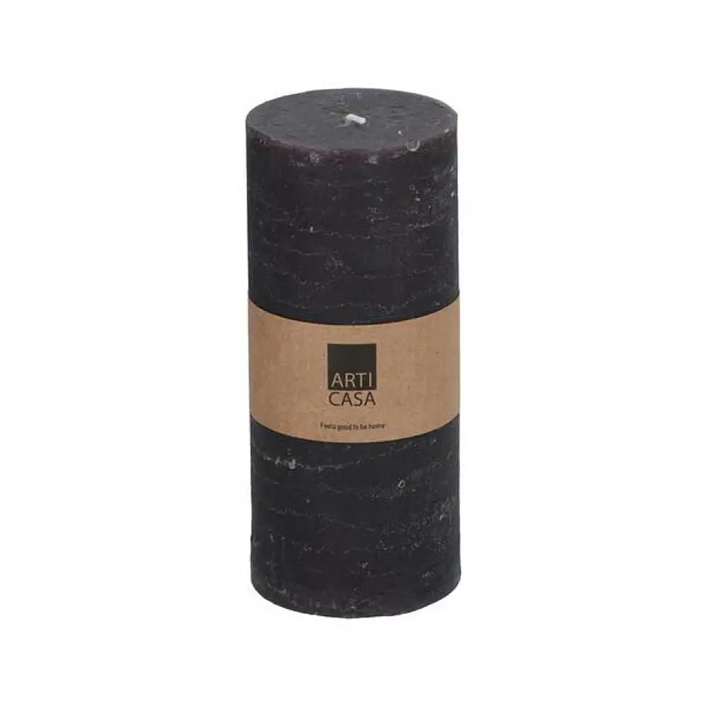 Κερί κορμός σκούρο γκρι Φ7 Η16cm