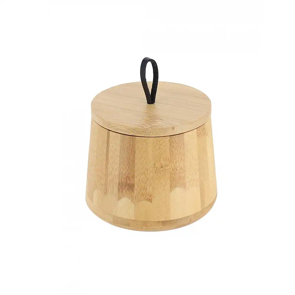 Δοχείο bamboo με καπάκι Φ11 Η18cm