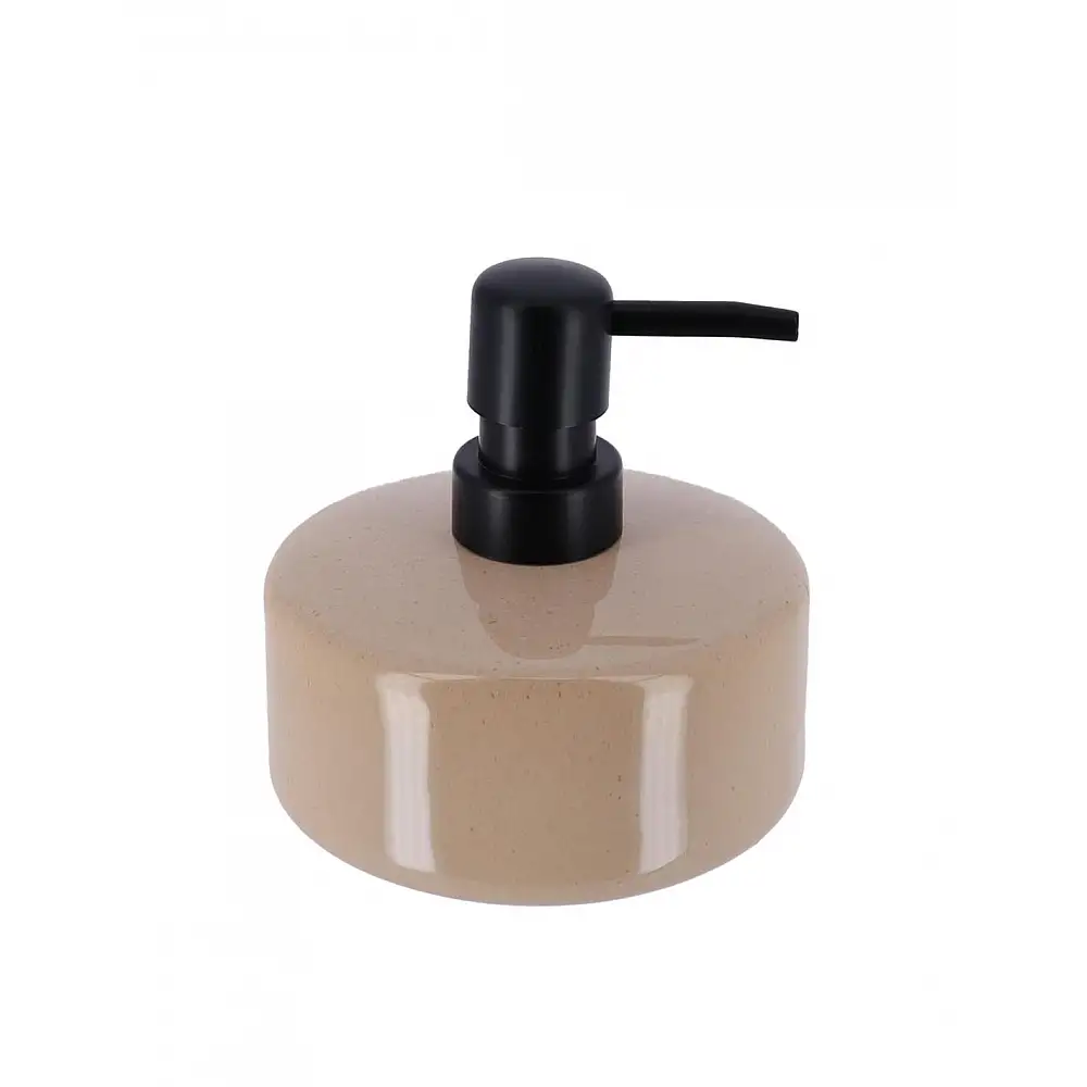 Dispenser κεραμικό  Μπεζ 400ml/Φ 11 H 13. 5 cm