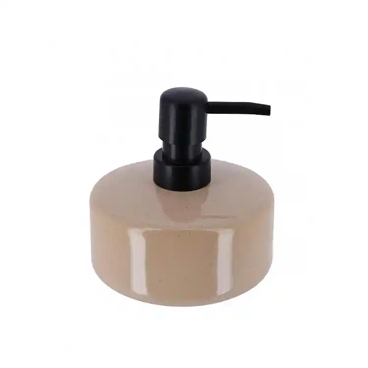 Dispenser κεραμικό  Μπεζ 400ml/Φ 11 H 13. 5 cm