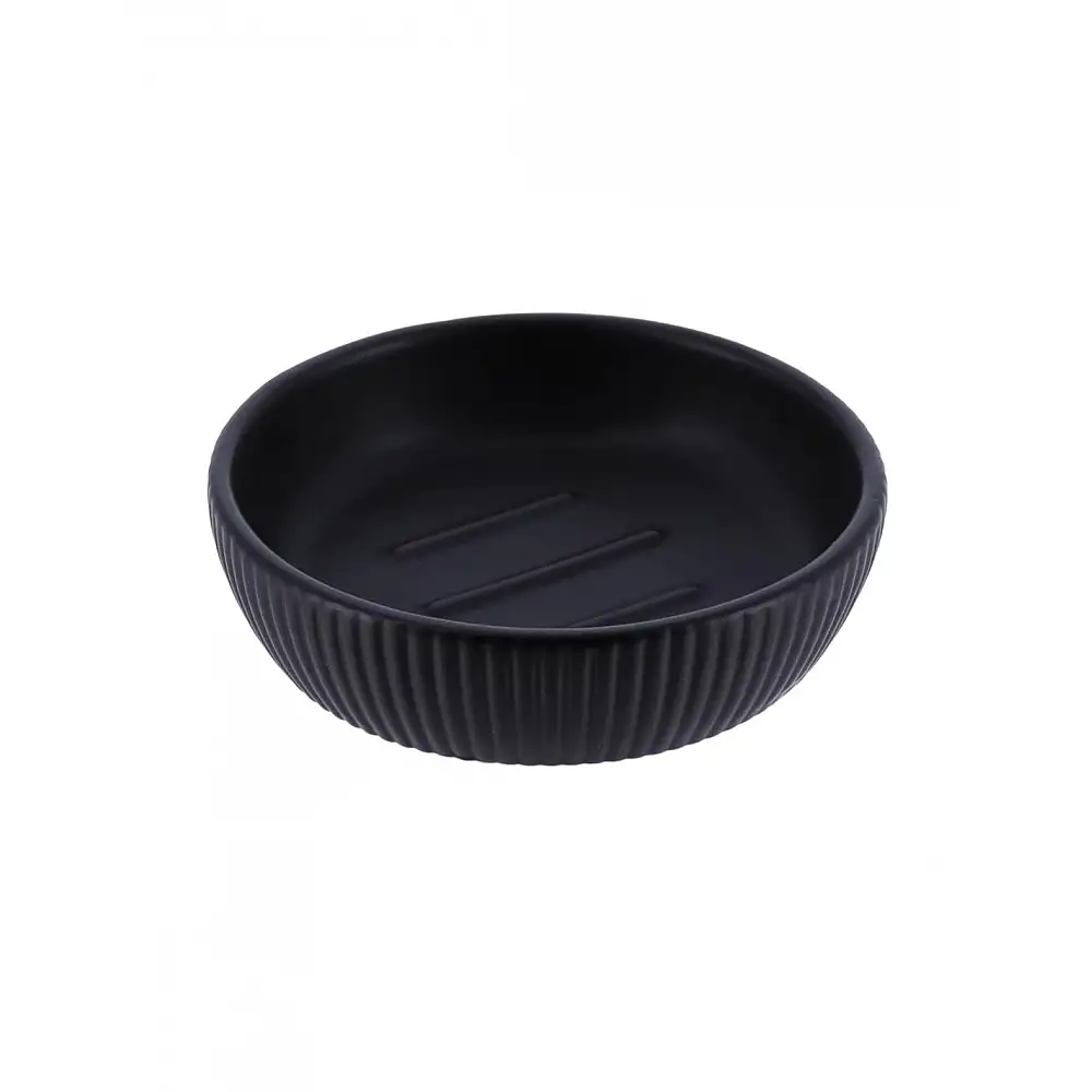 Σαπουνοθήκη κεραμικό μαύρη 11x11cm