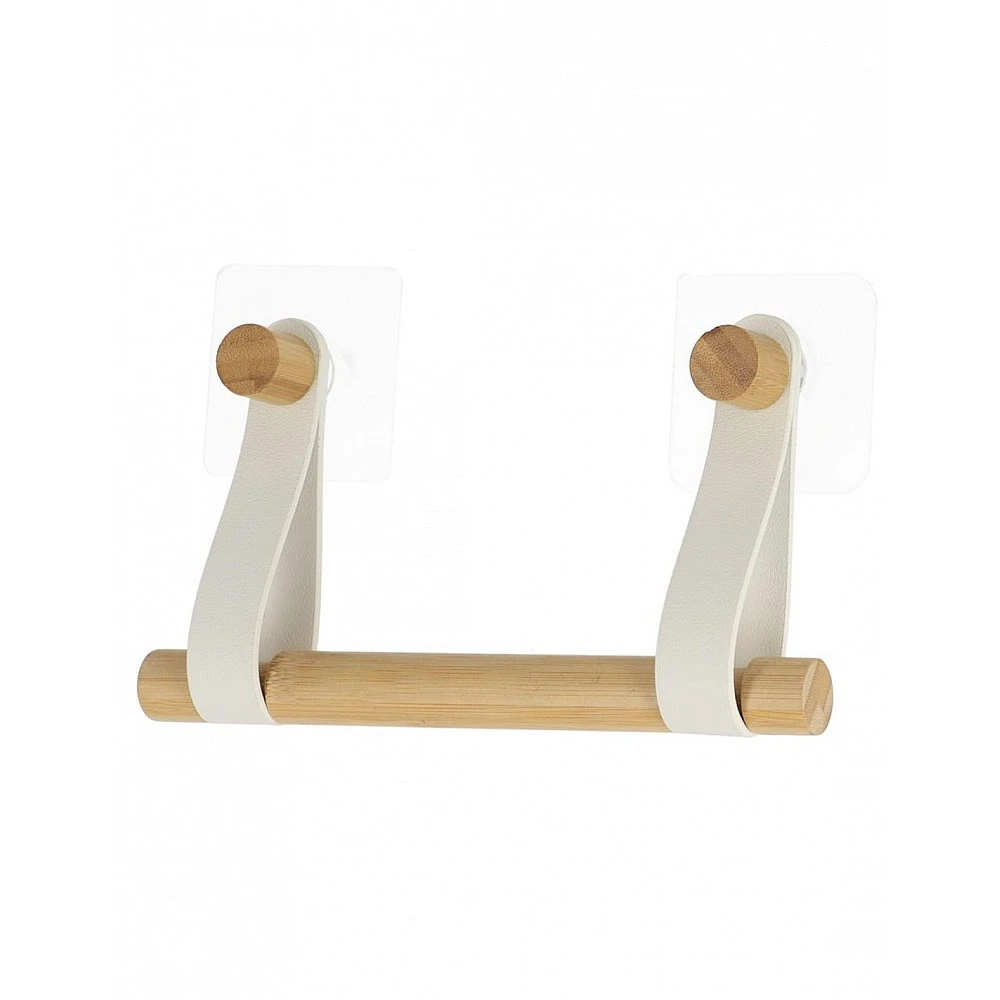 Βάση για χαρτί υγείας δερμ. λουριά λευκά/bamboo/sticker 20x15cm