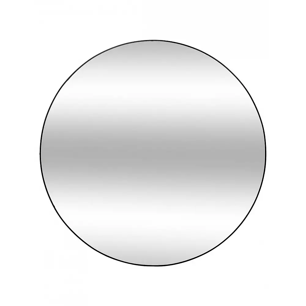 Καθρέπτης στρογγυλό μαύρο ξύλινο πλαίσιο Φ110cm