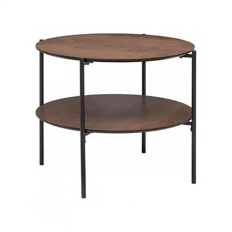 Τραπέζι σαλονιού MDF με μεταλλικό πόδια Φ63,2 Η52cm