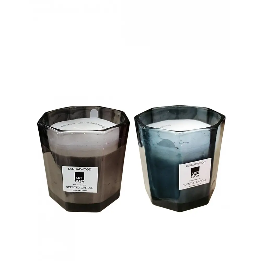 Κερί σε γυάλινο χρωματιστά ποτήρι 3χρώμ.  Φ11,2Η11cm