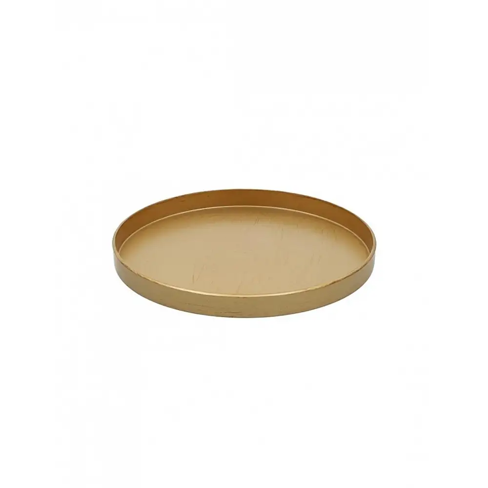 Πιατέλα μελαμίνη στρογγυλό χρυσή Φ22H2cm