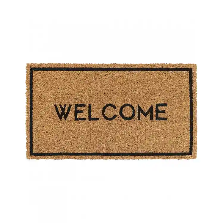 Ποδόμακτρο κοκοφοίνικας/pvc  welcome  33x60cm