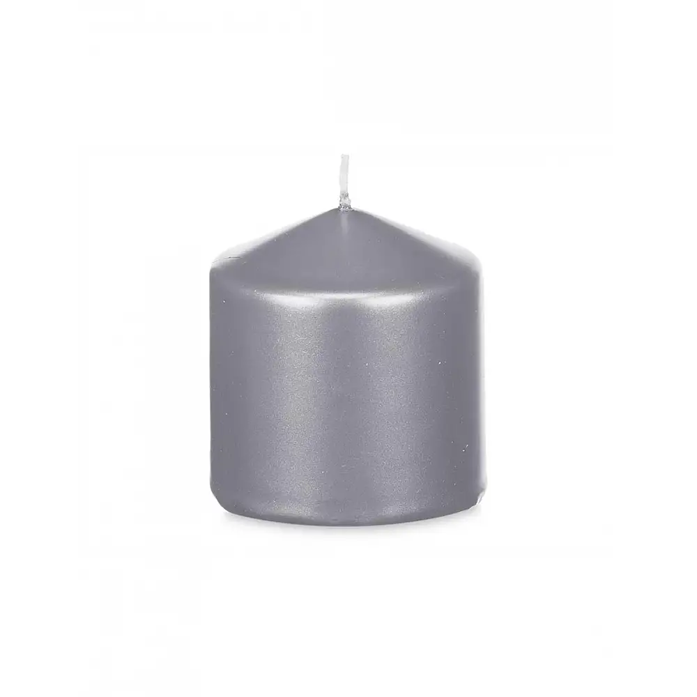 Κερί κορμός ασημί Φ7Η7,5cm